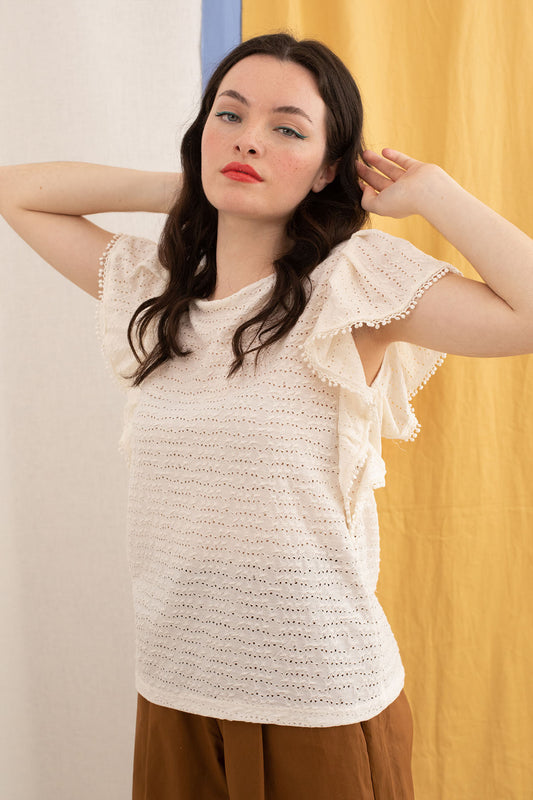 Camiseta Dorotea Beige talla suelta