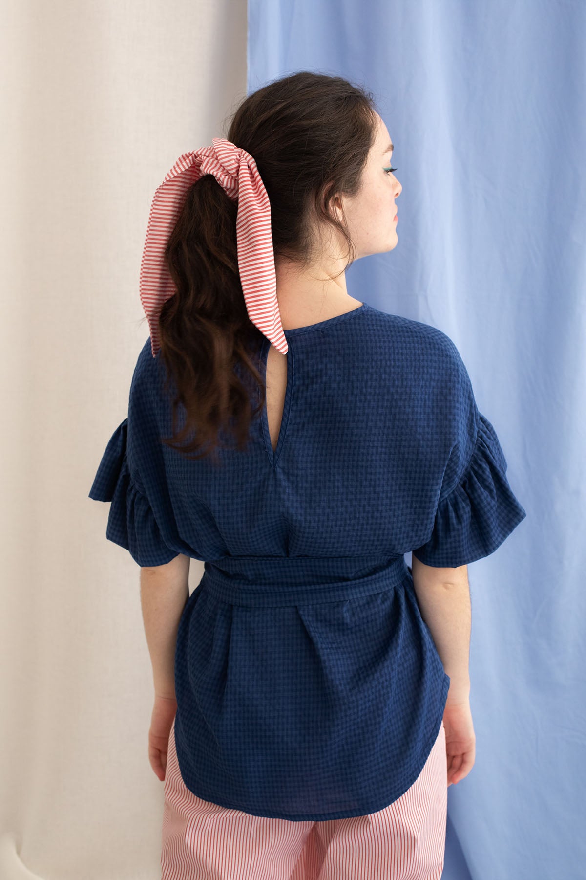 Blusa Tirsa Vichy Azul