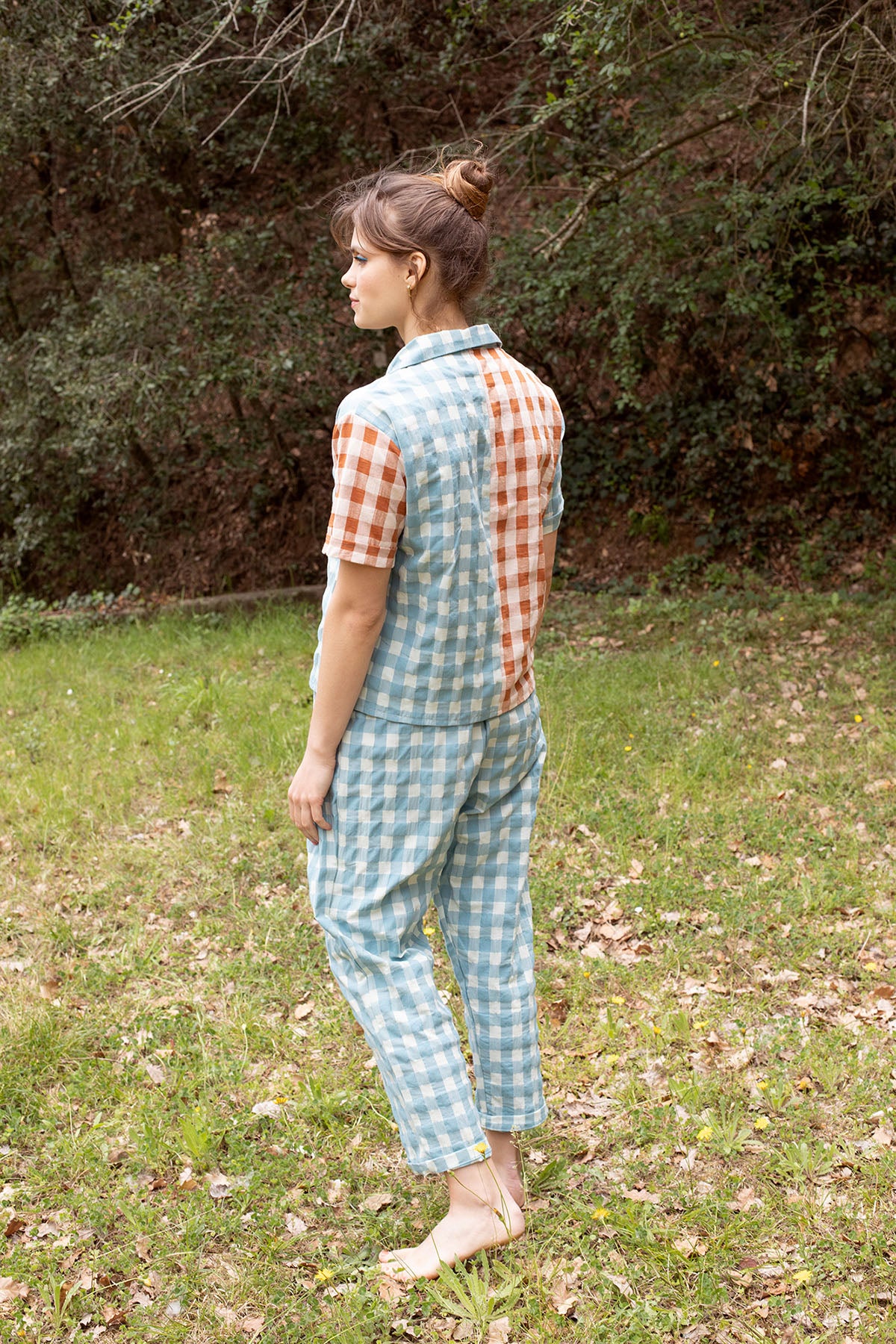 Pantalón Vichy Laguna Azul