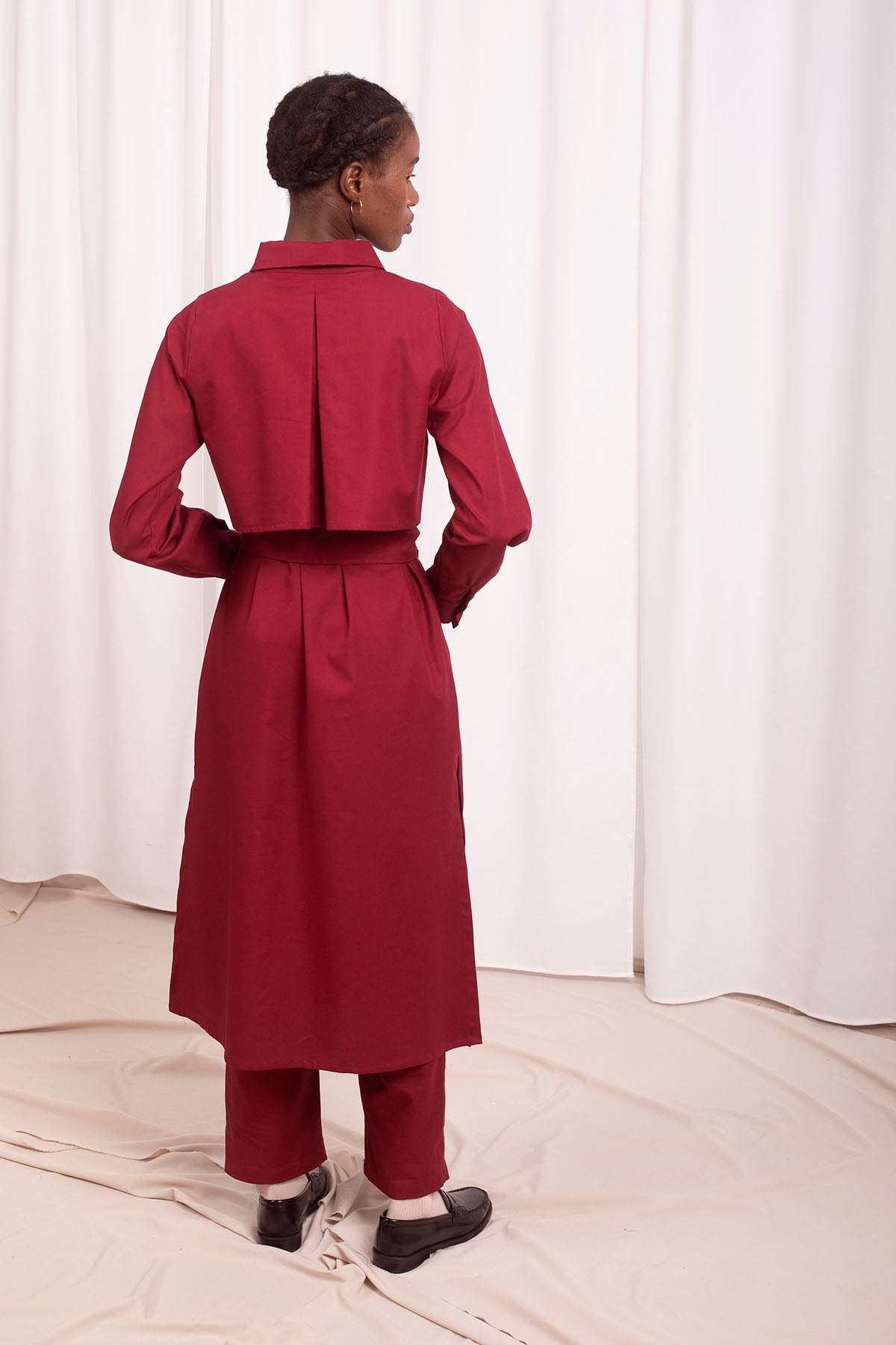 Vestido Hilván Granate