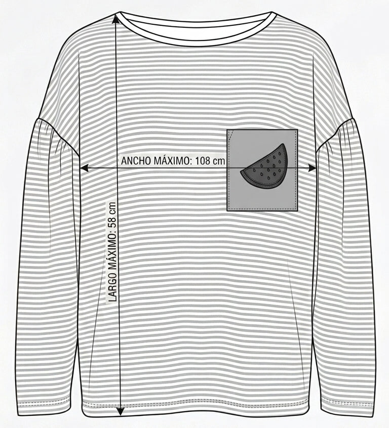 Camiseta /jersey  Watermelon gris
