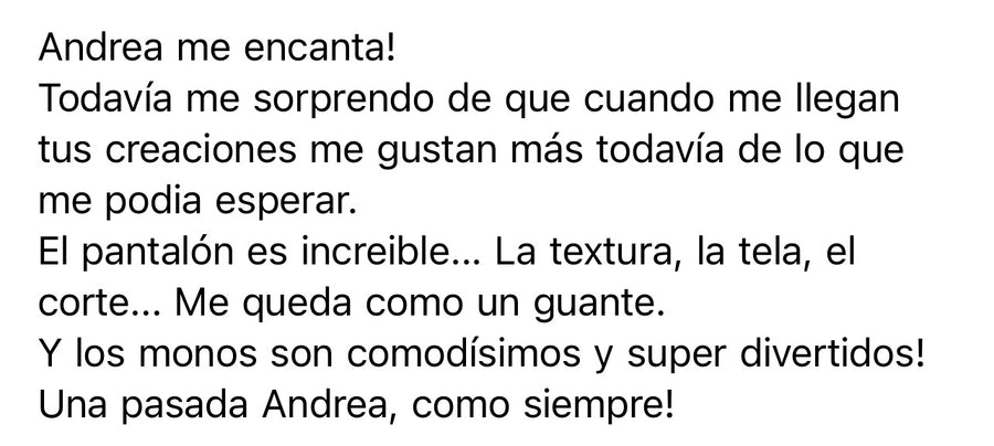 Mensajes de quienes ya tienen prendas de a♥️m