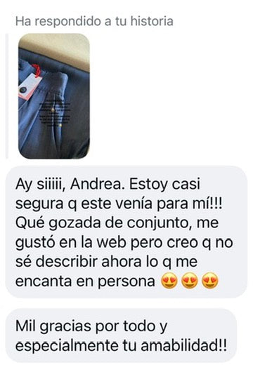 Mensajes de quienes ya tienen prendas de a♥️m