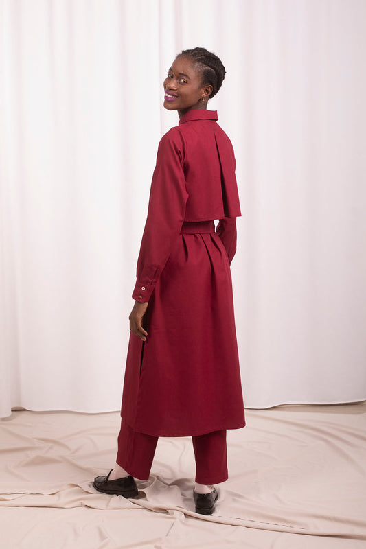 Vestido Hilván Granate